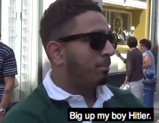 REGARDER: un membre de BDS qui crie  dans un magasin Juif : “I Love Hitler!”