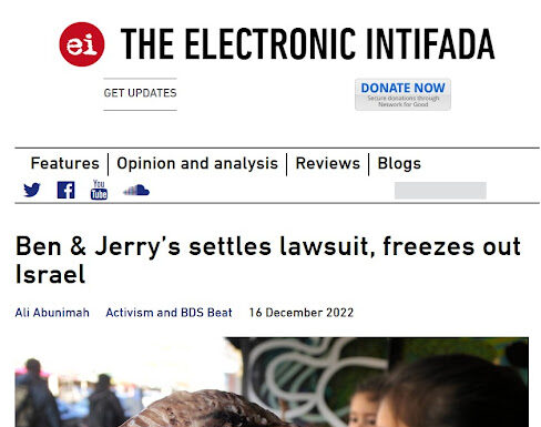 Ben et Jerry’s abandonnent les poursuites contre Unilever, mais les ennemis d’Israël revendiquent quand même la victoire. Parce que mentir, c’est ce qu’ils font.